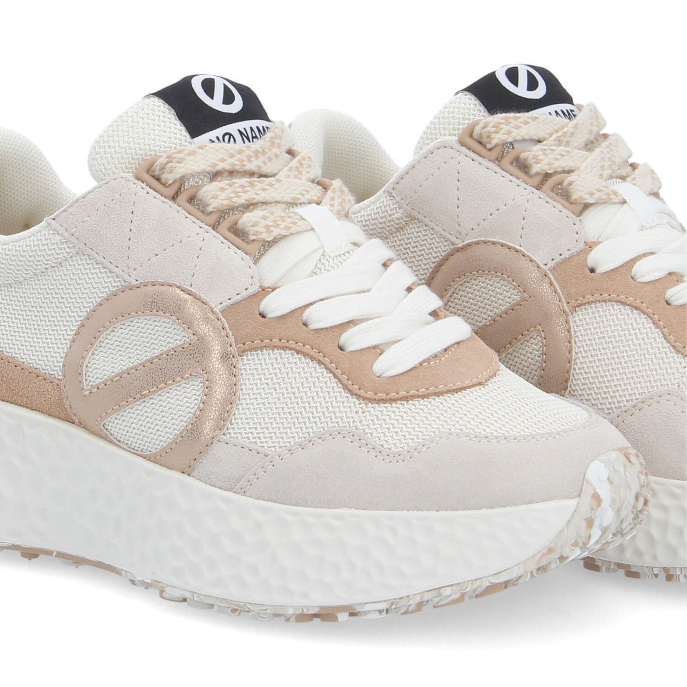 CARTER JOGGER W - SUEDE/KNIT/SUED - BLANC CASSE/ROSE CLAIR